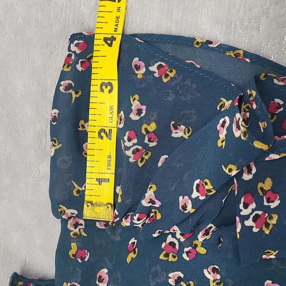 NWOT Teal Green Ruffle-Sleeve Top - Picture 9 of 11